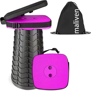 Foldable Camping Stool with Cushion, Portable Folding Stool with Nylon Bag - Picture 1 of 6