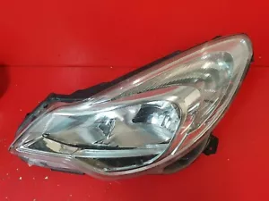 VAUXHALL CORSA D MK3 FACELIFT PASSENGER N/S HEADLIGHT HEADLAMP CHROME 2011-2014 - Picture 1 of 3