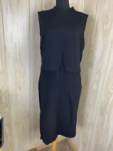 DIANE VON FURSTENBERG TALI SCHWARZ ETUIKLEID POPOVER-DETAIL ÄRMELLOS GRÖSSE 12 - Bild 1 von 5