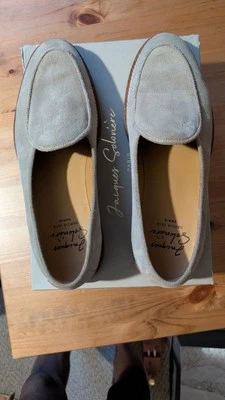 Mocasines Jacques Solovière piel de becerro gamuza topo, Foto 1 de 4