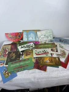 Antike Weihnachtskarten Sortiment 40 Stück gebraucht Basteln Rahmen Urlaub 70er Jahre - Bild 1 von 1