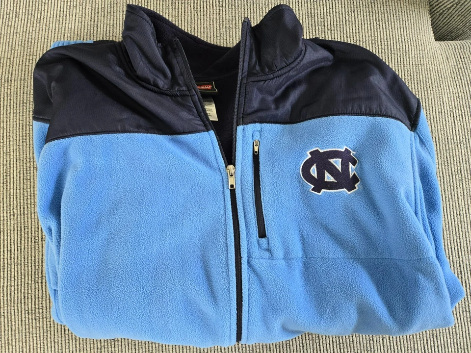 UNC North Carolina Jacket -Men's Blue Full Zip Coat Jacket Large Tarheel - Image 1 of 4