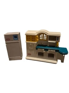 Vintage Little Tikes Dollhouse Furniture-Country Kitchen Fridge - Picture 1 of 5