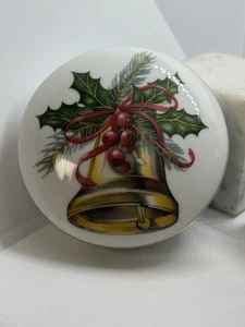 WEIHNACHTEN - Böhmische Kunst Glas Gräfin Sammlung, Porzellan Schmuck Deckeldose - Bild 1 von 5