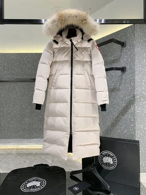 Chaqueta de plumón Canada Goose Rice blanca Mystique parka 3035L para mujer Foto 1 de 4