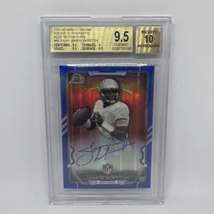 2015 Bowman Chrome Rookie Blue Autographs Jameis Winston /99 BGS 9.5 AUTO 10 - Picture 1 of 2
