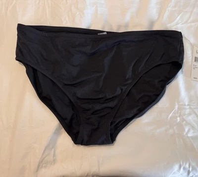 Leilani BLACK Plus Solid High Waist Swim Brief Bottom, US 16W - Image 1 of 3