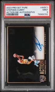 Juego de tinta Leaf Pro 2023 Pure Action Stephen Curry automático/30 #AISC1 PSA 9 bronce - Imagen 1 de 2