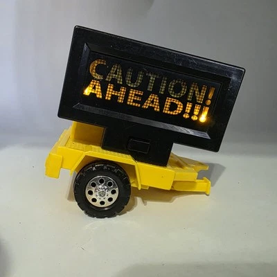 Tonka Светящаяся Мигающая Конструкция Предупреждение Впереди Знак! Работает! 2010 Hasbro - Изображение 1 из 4