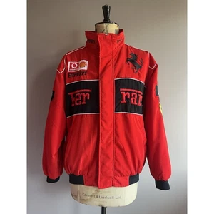 VTG Ferrari Formula 1 Racing Bomber Jacket Size XL Red 1990s F1 - Picture 1 of 22