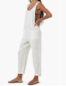 L Space Freya Cover-up Jumper Jumpsuit Size M, Off-White, NEW NWOT, RETAIL $132 - Picture 1 of 15