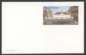 1999 US Scott #UX305 20c Mount Vernon, MINT - Picture 1 of 1