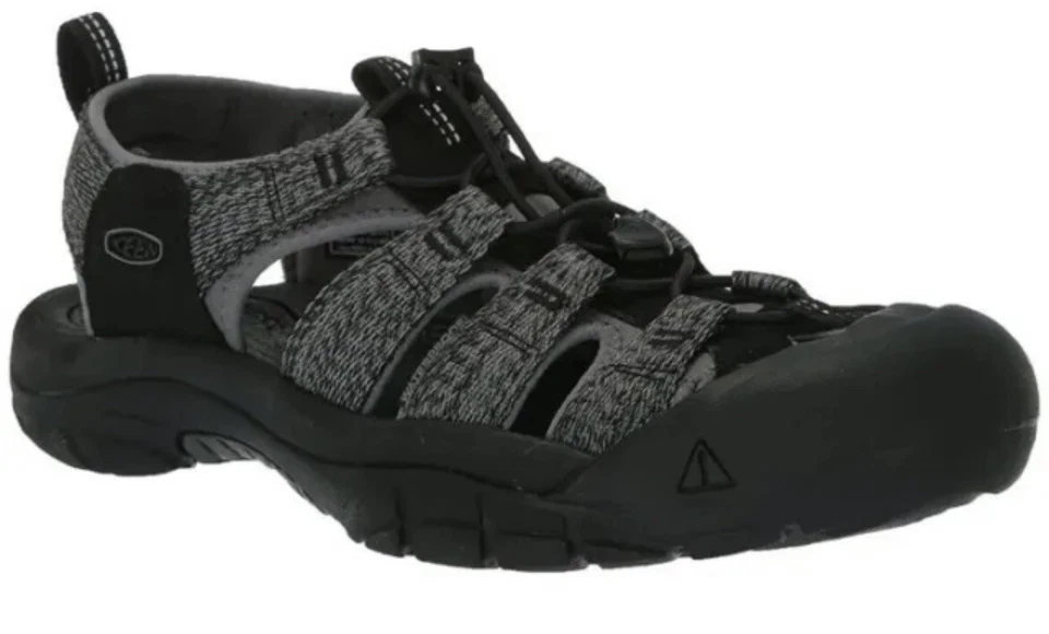 KEEN Mens Newport H2 Black Steel Grey 8.5