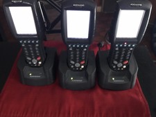 Lot Of 3 Datalogic F4420 Handheld Scanners w/ Dock/Charger