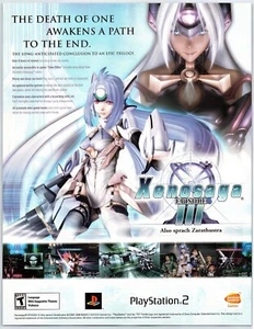 Anuncio impreso 2006 Xenosaga Episodio III 3 PS2 PlayStation 2 Original Promo Póster Arte - Imagen 1 de 4