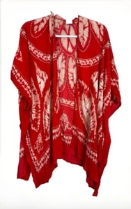 Kimono Wrap Beach Open Front Breezy Tropical Boho Coverup Viscose, O/S, GUC - Picture 1 of 6