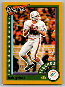 Bob Griese 2022 Panini Classics Timeless Tributes Gold /99 #130 Miami Dolphins - Picture 1 of 2