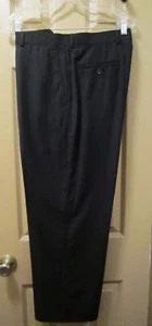 NEU GRÖSSE 36 W X 28 L BACHRACH HERREN BLAU NADELSTREIFEN ANZUGHOSE, POLY VISKOSE MISCHUNG, NEU OHNE ETIKETT - Bild 1 von 4