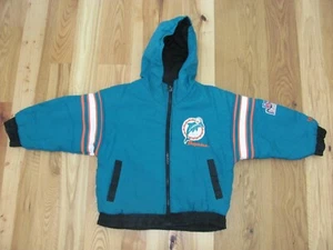 Miami Dolphins NFL Pro Player VTG Reversible Insulated Hooded Jacket Kids S (8) - Picture 1 of 10