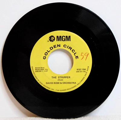 David Rose & Orchestra – The Stripper / The Runway - 1962 MGM Records KGC 158 7" Foto 1 de 4