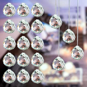 20x Prisma Kristall 20mm Suncatcher Aufhängen Fenster Ornament Deko Kronleuchter - Bild 1 von 7