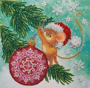 Kit de bordado de cuentas de ratón de Navidad - Juego de manualidades de cuen... - Imagen 1 de 16