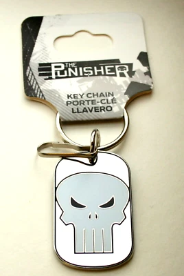Marvel Comics The Punisher Dog Tag Pendant Key Chain New NOS European Release - Image 1 of 3