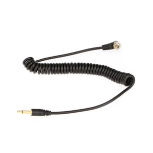 3.5mm Flash Sync Cable Cord + Screw Lock to Male Flash PC for Canon  W7P6 - Picture 1 of 8