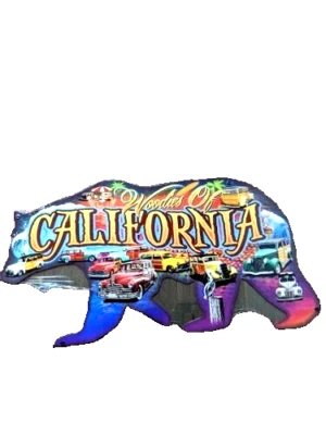 24" CALIFORNIA Cali Woodie car auto gift Bear USA STEEL plate display ad Sign + - Image 1 of 4