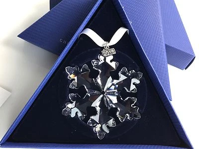 SWAROVSKI LARGE ANNUAL EDITION CHRISTMAS ORNAMENT 2016 MIB #5180210 - Image 1 of 4
