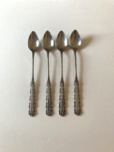 ACHIEVMENT Stainless 18-8 Vtg Japan Set Of 4 Iced Tea Spoons 7.5" - Picture 1 of 3