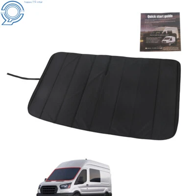 UV Protection Front Window Cover For 2015-2022 Ford Transit Van Medium&High Roof - Image 1 of 4