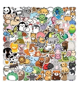 100Pcs Nature Animal Stickers Pack Waterproof For Laptop Water Bottle Luggage - Picture 1 of 5