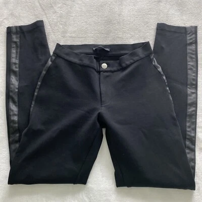 Tart Faux Leather Trim Ponte Skinny Stretch Pants Womens Size 2, Black - Image 1 of 4