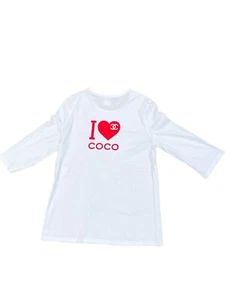 Chanel « I Love Coco Chanel » 3/4 Sleeves T-shirt Size S - Picture 1 of 4