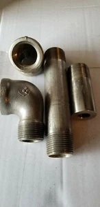 4 Stück Posten 1 Zoll IPS 304 & 316 Edelstahl Rohrverschraubungen - Bild 1 von 2