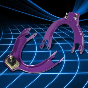 FOR 88-91 HONDA CIVIC/CRX STEEL PURPLE ADJUSTABLE FRONT UPPER CAMBER KIT/ARM - Picture 1 of 1