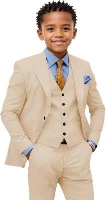 Для мальчиков официальный костюм комплект ребенка ясельного возраста Kids Slim Fit смокинг костюмы для мальчиков-подростков 3 штуки - Изображение 1 из 4