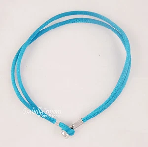 TURQUOISE Genuine PANDORA Teal Fabric CORD Bracelet 16cm/6.3" Small 590749CTQ-S1 - Picture 1 of 3