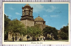 Mission San Jose San Antonio Texas TX Stone Carving Postcard VTG Posted Curteich - Picture 1 of 2