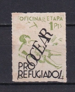 SCW Politische Etiketten Edifil 2452 OCEAR Oficina de Etapa Pro Refugiados - Bild 1 von 2
