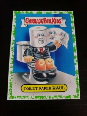 2016 Garbage Pail Kids 6b TOILET PAPER ROLL American As Apple Pie GREEN GPK - Image 1 of 2