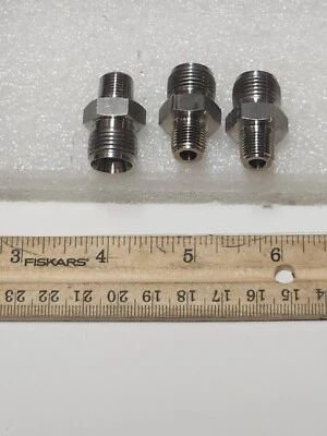 Parker 3/8" Tube x 1/8" MNPT Fitting PN6MSC2N-316 Bodies Only 3 Pack  - Image 1 of 4