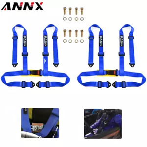 2" 4-Point Adjustable Racing Seat Belts Harness Shoulder Straps 2PCS - Picture 1 of 9
