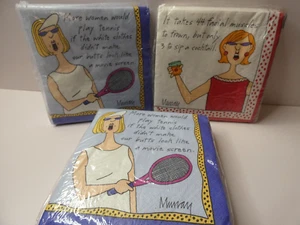VTG Murray's Law 3 Packs Cocktail Napkins 20 Each New 25cm Square - Picture 1 of 4
