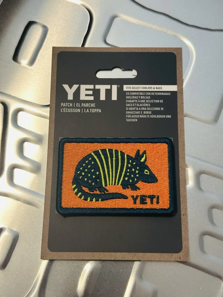 YETI PATCH ARMADILLO TEXAS EXCLUSIVE FITS COOLERS CAMINO BAGS RARE NEW YELLOW - Image 1 of 1