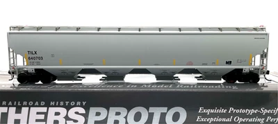 HO WALTHERS PROTO 920-105836 67' TRINITY 6351 4-BAY COVERED HOPPER TILX # 640703 - Image 1 of 2