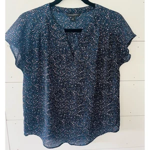 Banana Republic Damen XS dunkelblau/rosa/leichte Bluse Oberteil angeschnittene Ärmel - Bild 1 von 8