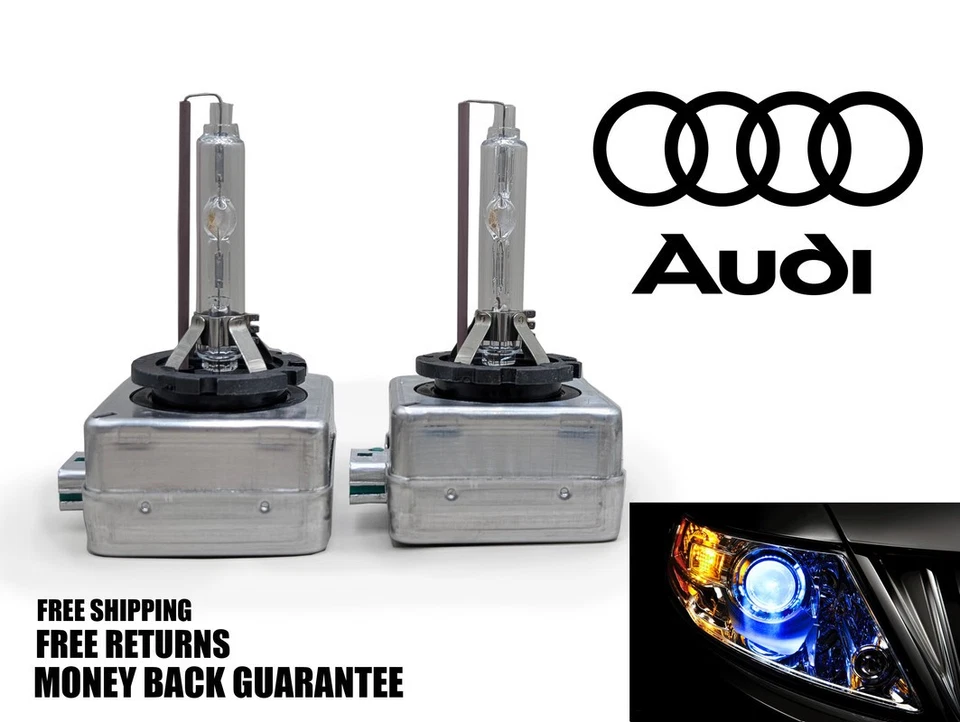 8000K Cool Blue HID Xenon Headlight Bulb for AUDI S4 2007-2008 H&L Beam x2 - Image 1 of 1