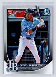 Chandler Simpson 2025 Bowman Chrome #18 Refractor Tampa Bay Rays 3-16 - Picture 1 of 2